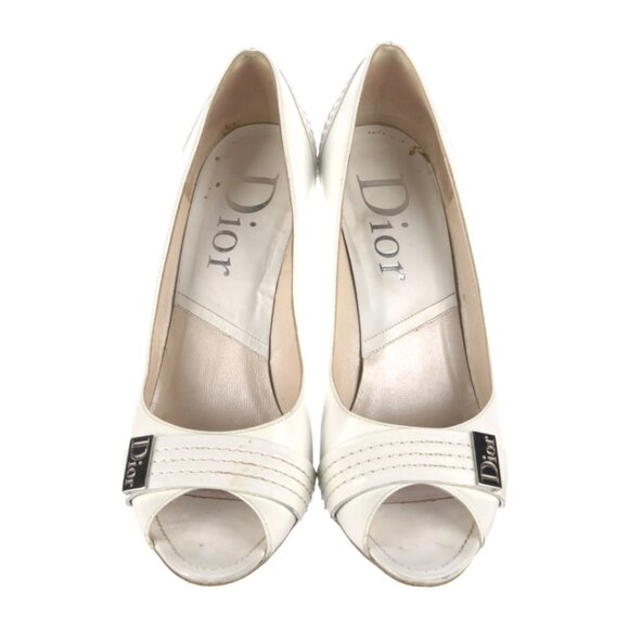 CHRISTIAN DIOR Leather Whipstitch Trim Sandals - Picture 1 of 5